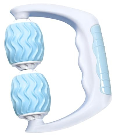 Blaue Massagerolle aus Abs, Tragbarer Handroller für Yoga und Entspannung | Ergonomisch Geformt, Sanftes Rollen, Leicht zu Führen, Handliches Format für Unterwegs