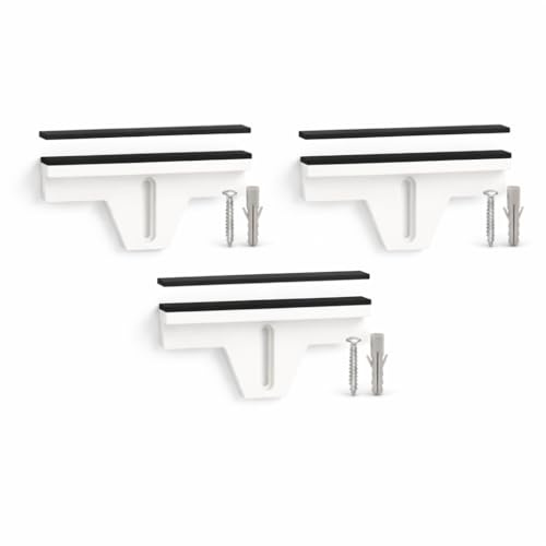 Bildaufhänger Bilderrahmenhalter Leinwandhalter | verstellbare magnetische Wandhalterung für tiefe Bilderrahmen und Leinwände inkl. Schraube und Dübel | sicher, präzise und wiederverwendbar 3er Set