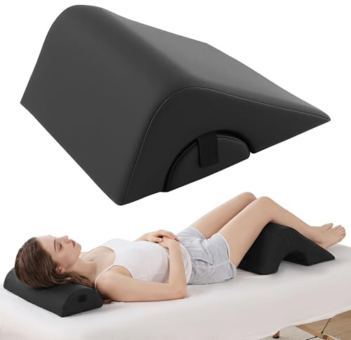 TOPROUD 2-in-1 Beinlagerungskissen, ergonomisches Massagekissen für Knie & Beine, wasserdichtes Schaumstoff-Bolster mit Kunstlederbezug, für Massagetisch, Tattoo, Yoga & Zuhause