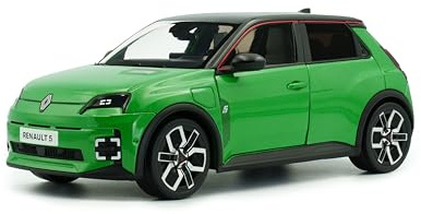 Solido Renault 5 E-TECH (2024) – Elektro-Kleinwagen im Retro-Look, Urbane Linien, Moderne Details, Diecast Modellauto, Vert Pop Grün, 1:18