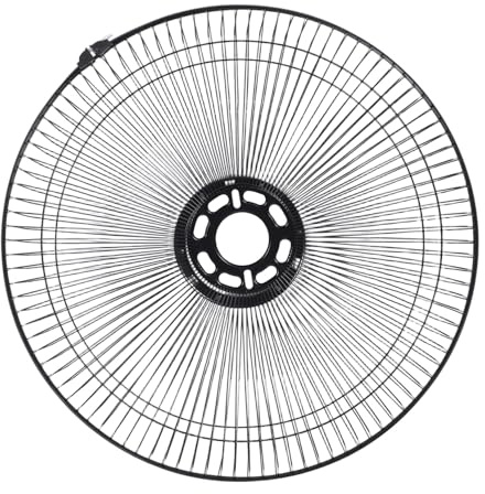Copertura Rete per Ventilatore Piantana 16 Pollici in Ferro Nera | Griglia Rinforzata a Maglia Fitta, Bordi Arrotondati, Ricambio per Ventilatore da Pavimento