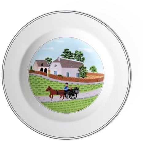 Villeroy & Boch Design Naif Suppenteller Bauer, Premium Porzellan