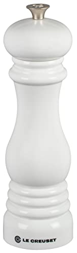 Le Creuset Salzmühle, ABS-Kunststoff, 6,2 x 6,2 x 20,8 cm, Keramik-Mahlwerk, Weiß, 96002000010000