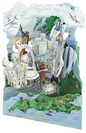 Santoro Swing-Karte 3D Pop Out, 15,2 x 20,3 cm, UK London