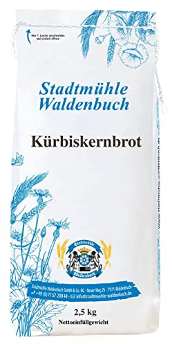 Stadtmühle Waldenbuch Kürbiskernbrot Brotbackmischung, feinste Bäckerqualität, 2,5 kg