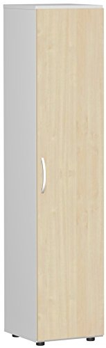 Gera Möbel Schranksystem Flex Flügeltürenschrank, Drehtürenschrank, Holzdekor, ahorn/lichtgrau, 40 x 42 x 180.8 cm