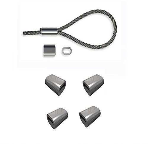 HAMBURGER TAUWERK-FABRIK EST. 1901 Aluminium Pressklemme NG4,0/4,0mm Drahtseil - 100 Stück