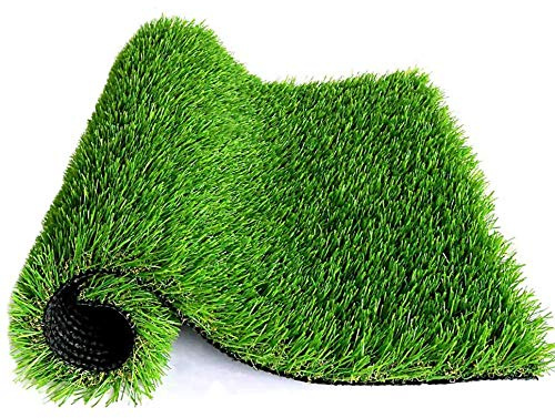 WMG Artificial Grass w/Drainage Holes & Rubber Backing 5'x7' Realistic Synthetic Artificial Turf Soft Pet Turf Fake Grass for Patio Yard Balcony Indoor/Outdoor Décor, 1 Pack…