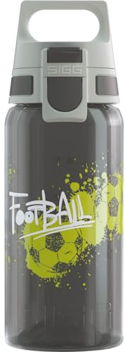 Sigg - Gourde Enfant - Viva One Football Tag - Convient Aux Boissons Gazeuses - Étanche - Lavable Au Lave-Vaisselle - Sans BPA - Pour École & Sport - Gris Motif Foot - 0,5L