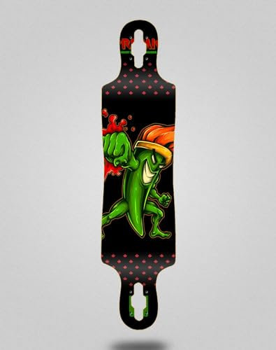 Cromic Skate Skateboard Longboard Deck 40x9 Peppers Crazy Food