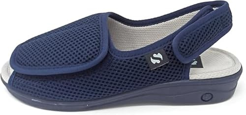 SEVILLAS Zapato para pies delicados, Diabéticos, posoperatorio Ancho Especial S Mod 208 Rejilla