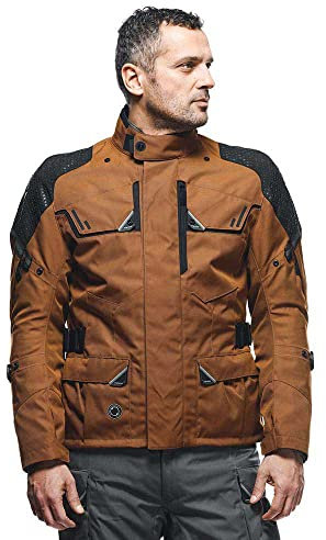 Dainese - Ladakh 3L D-Dry Jacket, Giacca Moto Touring Impermeabile, Protezioni su Spalle e Gomiti, 4 stagioni, Giacca da Moto per Uomo, Monk's-Robe/Nero, 50