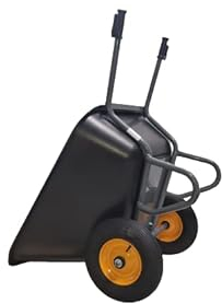 Kelberg 2-Rad Deli TIRE Hof-Schubkarre 290L Schubkarre PP Mulde und Pulverbeschichtet GRAU