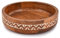 Samhita Runde dekorative Schalen aus Mangoholz, für rustikale Heimdekoration, Tischdekoration, Heimdekoration, Party, Hochzeitsdekoration (25,4 x 25,4 x 6,35 cm)