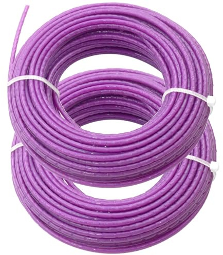 Zeqeey Mähfaden Trimmerfaden Nylon Rund Rasentrimmerfaden 0,095 Zoll 2,4 mm x 30 m Nylonschnur mit Einkerbung
