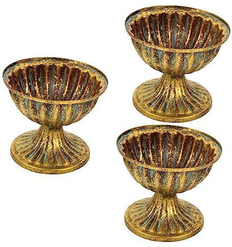 BESPORTBLE 3stücke Vintage Eisen Blumenvasen Für Hochzeiten Und Garten Dekoration Retro Blumentopf Mit Stilvollem Design Für Tischdeko Und Innenräume Robust Und Langlebig