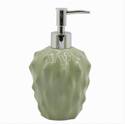 OISE ART STORE Trade Shop - Dispenser per Sapone Liquido Verde Effetto Cactus Accessorio Arredo Bagno 79933 -