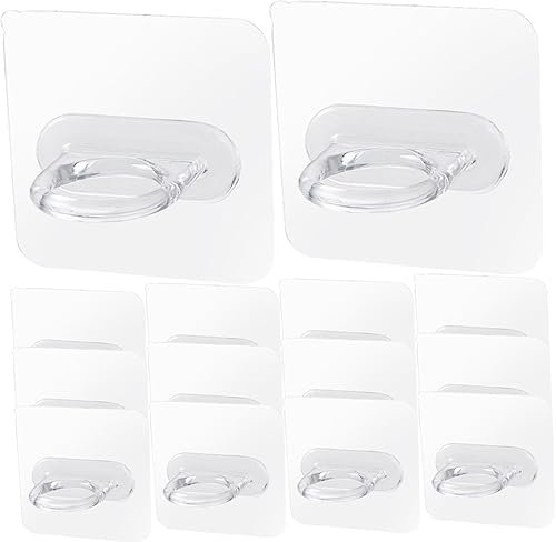 BUGUUYO 30pezzi Ganci Adesivi Da Parete Per Flacone Spray Appendiabiti Da Parete in Supporto Da Piccoli Porta Flacone Da Doccia Ganci Da Multiuso Organizzazione Compatta Per Cucina e Bagno