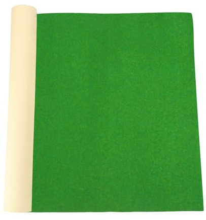 sourcing map Artificial Model Grass Mat 16 Inch x 39 Inch Artificial Grass Turf Realistic Fake Grass Decor for Model Trains Scenery Craft Lawn Garden Decoration, Medium Green