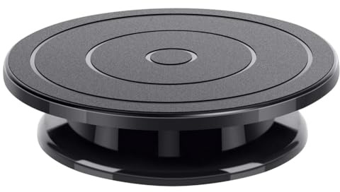 Junterone 11 Inch Rotate Turntable Sculpting Wheel Revolving Cake Turntable Black Painting Turn Table Stand