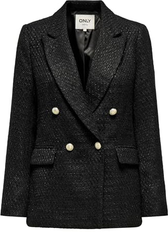 ONLY Onlastrid-Luki L/S Fit Boucle Blazer TLR, Negro, 40 Mujeres