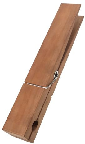 BEBEMOKO Large Wooden Clothespin Towel Holder Multi-functional Giant Clip for Bathroom Space-saving Hanger
