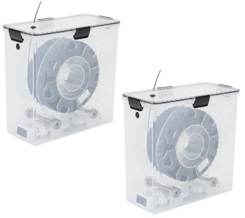 Suoumwa 2 Cajas Secadoras de Filamentos para Impresora 3D, Herméticas y Resistentes A la Humedad, Monitoreo en Tiempo Real para Filamentos PLA y ABS para Impresora 3D