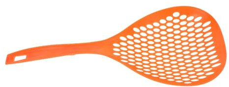 FELTECHELECTR Cucharón De Drenaje De Plástico Naranja Con Mango Para Cocinar Colador Ranurado Multifuncional Para Pasta Dumplings Cocina