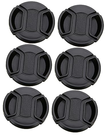 6pcs Black Plastic Camera Lens Cover Protector for Photography | Quick Removal, Wear Resistant Fit, Camera Lens Protector Graduation Time School Season Decor