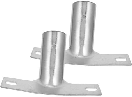 HEATSHAKING 2pcs Metal Broom Handle Bracket Replacement Attachments Compatible Aluminum and Extension Poles for Household Cleaning Tools