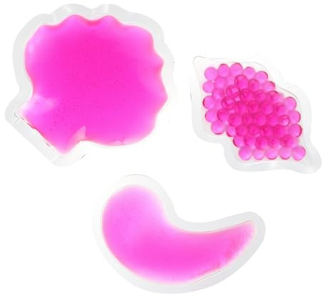 Hemobllo 3 Stück pack Lippen und Augen Kühlpads aus Gel Wiederverwendbare Gesichts Gelpackungen für Kältetherapie und Wärmeanwendung zur Hautpflege