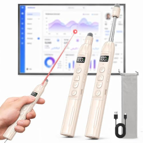 Sonnenspark Pasador Diapositiva, Puntero Láser, Varilla Retráctil, Estilete | Alcance 100m, Vibración Cuenta Atrás, USB-A, Puntero Laser Presentaciones, Ideal para Profesores, Oficinas y Ponentes
