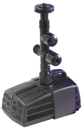 HOZELOCK - Fountain & Cascade Pond Pump 1500 LPH : Ideal for Medium-sized Ponds, Adjustable Flow Rate and Cascade/fountain Angle, Anti-clog Foam Free Inlet Cage Reduces Maintenance [3354B1240]