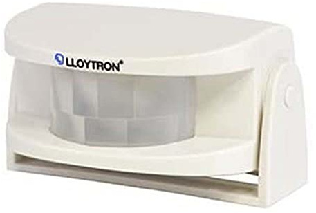 LLOYTRON® MIP System Doorbell Accessory – Wireless PIR Motion Sensor Transmitter – Replacement or Extra Sensor for Home Security/Alert System – 5m Sensor Range – Battery Operated – B7810WH – White