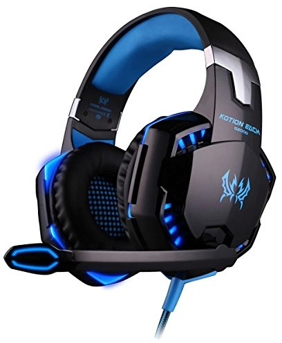 ArkarTech Gaming Headset Microphone PC Headphone Gamer with Mic LED 3.5mm Stereo G2000 for PC Computer Game With Noise Cancelling & Volume Control