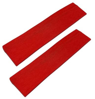 WESTEND CHOICE Kylie-Stirnbänder, 5 cm breit, einfarbig, dehnbar, Bandeau-Stirnbänder für Damen und Herren, weiches Haarband, für Fitnessstudio, Übung, Yoga, Stirnband, Rot, 2 Stück