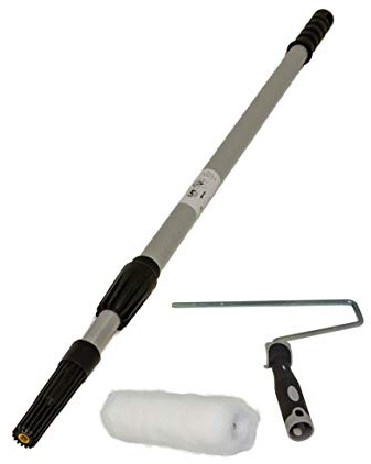 Streichset 3-teilig Farbwlze Vestan Bügel für Farbwalze mit Softgriff 25 cm Alu-Teleskopstange 80-150 cm