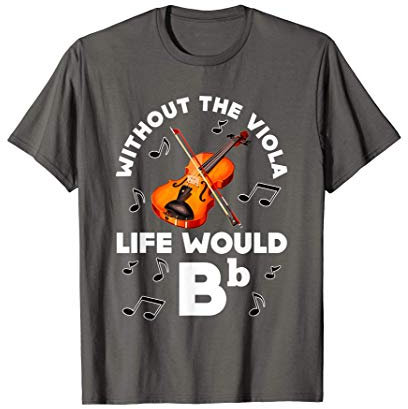 Divertente viola violino t-shirt Music Band School Student Maglietta