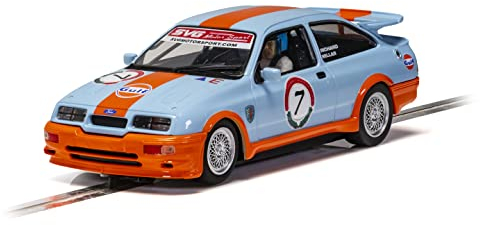 Scalextric C4231 1:32 Ford Sierra RS500 Gulf Edition HD - Slotcar, Rennbahn, Auto für Rennbahn, Rennbahnauto