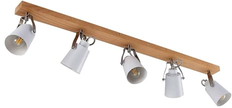 Lindby Deckenlampe Blana (Skandinavisch) aus Holz (5 flammig, E14) - Deckenleuchte Lampe Wohnzimmerleuchte