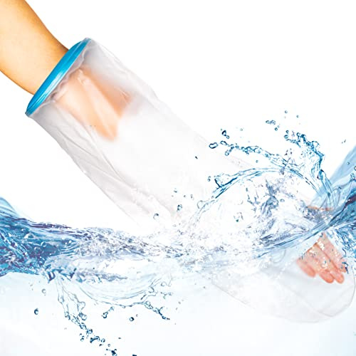 BESUMYN Funda de Yeso Impermeable para la Ducha: Protector de escayola para el baño, Funda de escayola transparente para escayola y vendaje, Protección reutilizable en seco