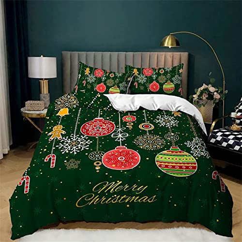 Bettwäsche 135x200 Bettbezug Winter Bettwäsche-Sets Rentier-Weihnachtsdekoration Muster Weich Hypoallergen Baby Bettwäsche Set mit 2 Kissenbezüge 80x80 cm, Geeignet für Jungen Mädchen Kinder
