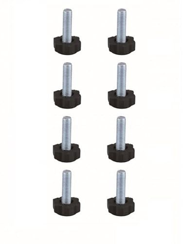 cyclingcolors 8X Tornillos moleteados M8 x30 para Muebles pies Ajustables reguladores Acero plastico