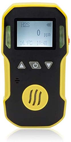 Samnuerly Detector de Gas de sulfuro de hidrógeno H2S, Detector de Fugas de Gas Monitor H2S con Sonido + luz + Alarma de Choque Sensor de Gas Profesional Duradero