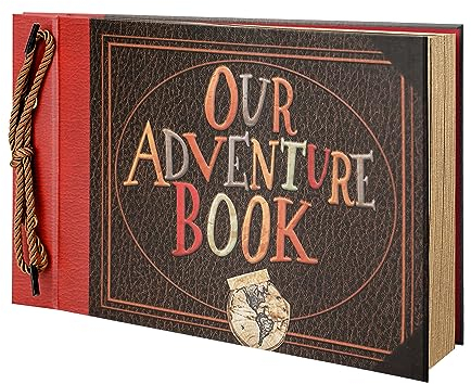 Vienrose Our Adventure Book Up Scrapbook Photo Album DIY Memory Scrap Book Hard Cover Couple Gifts for Men Couple Boyfriend Gifts