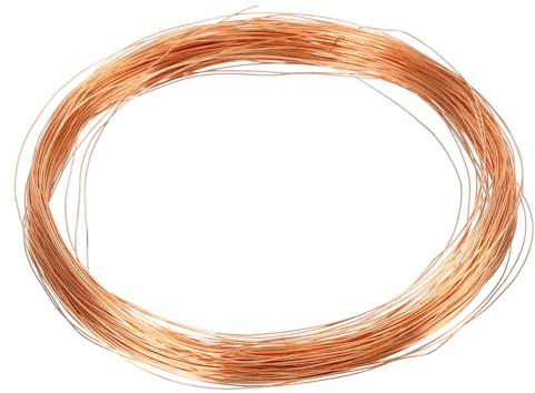 PATIKIL 99.9% Soft Copper Wire, 1Pcs 32Gauge/0.2mm Diameter 25m/82ft Spool Pure Copper Craft Wire for Jewelry Making Beading Garden Plants