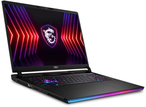 MSI Raider GE78 HX 14VHG-497IT, Notebook Gaming, 17 16:10 QHD+ 240Hz, Intel i9-14900HX, Nvidia RTX 4080 GDDR6 12GB, 2TB SSD PCIe4,DDR5 32GB, WiFi 7, Win11 Home [Layout e Garanzia ITA]