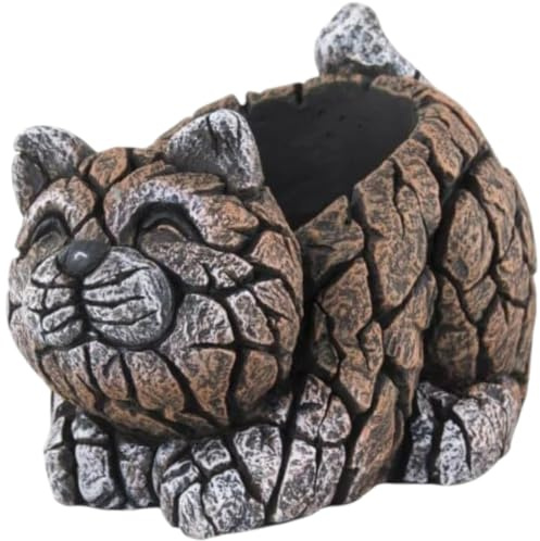 Divas World Fioriere decorative in cemento a forma di gatto e cane, per interni/esterni, in calcestruzzo, resistente, per casa, giardino, patio, idea regalo unica per gli amanti degli animali