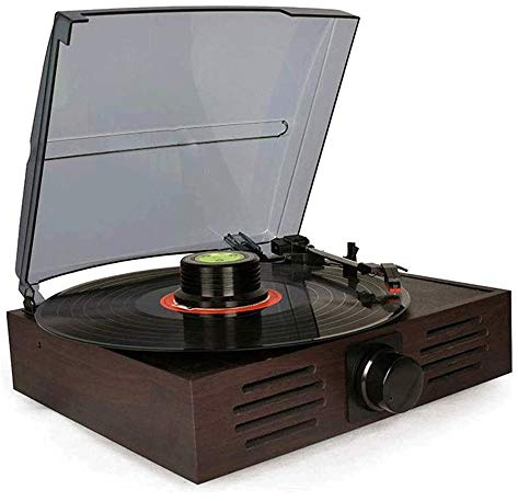 Lecteur Vinyle Vintage, Platine Vinyle Tourne-Disque stéréo Portable à 3 Vitesses avec Haut-parleurs intégrés Audio Lecteur Disque LP Multifonction Radio Gramophone