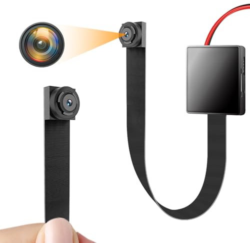 HGYGHO 64GB Mini Telecamera, 1080P DIY Piccola Videocamera con Batteria 2000mAh, 11 Ore di Lunga Durata Della Batteria Mini Telecamera di Sorveglianza Sicurezza con Rilevamento del Movimento(No WiFi)